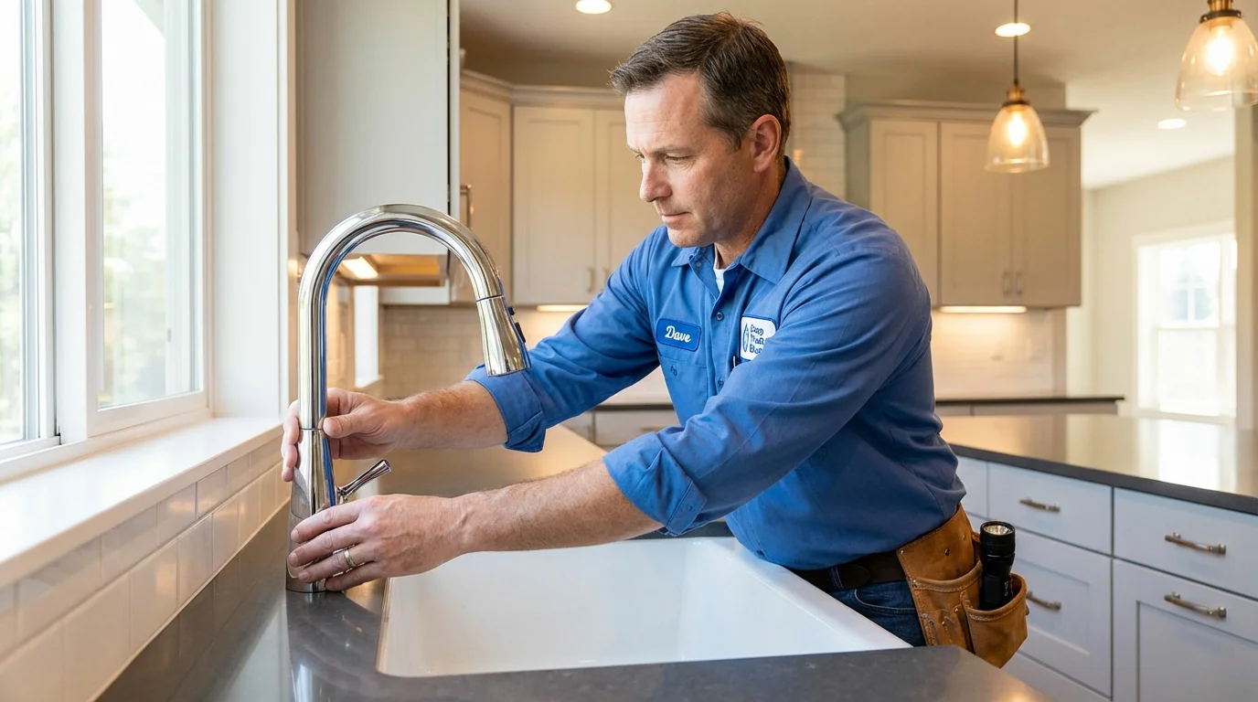 Kitchen faucet installation by Johns Plumbing LLC in Athena